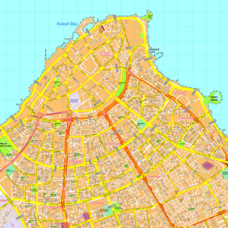 Kuwait city map