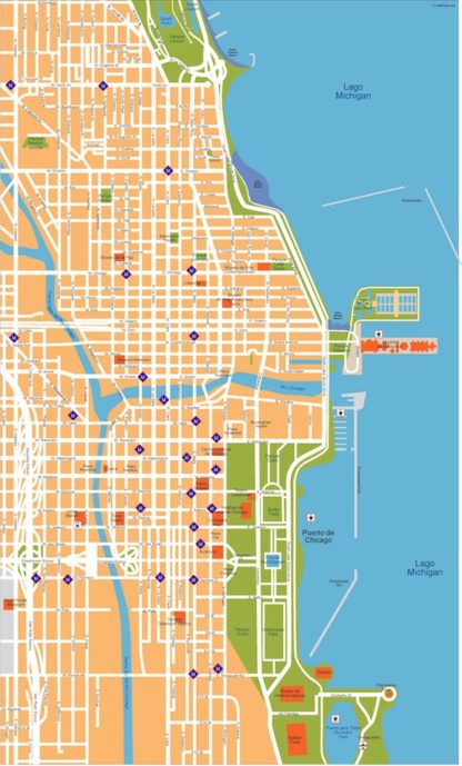 chicago vector map