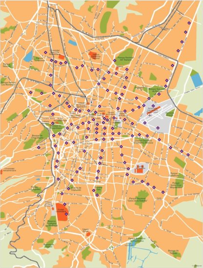 mexico df vector map