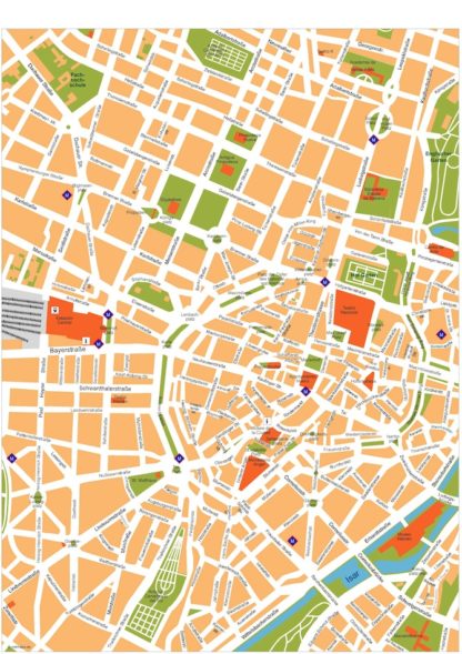 munchen vector map