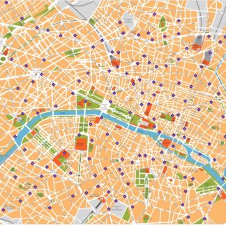 paris vector map